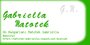 gabriella matotek business card